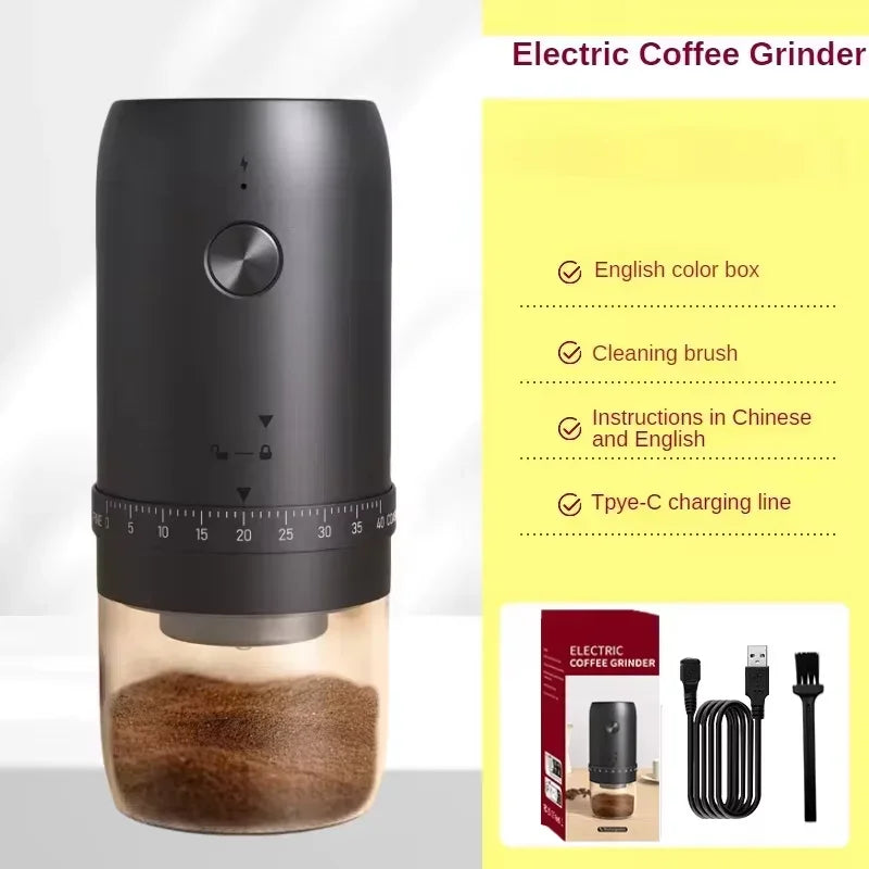 Wireless Coffee Grinder, 40 Adjustable Grinding Settings, Portable Electric Grinder, Suitable for Espresso, French Press