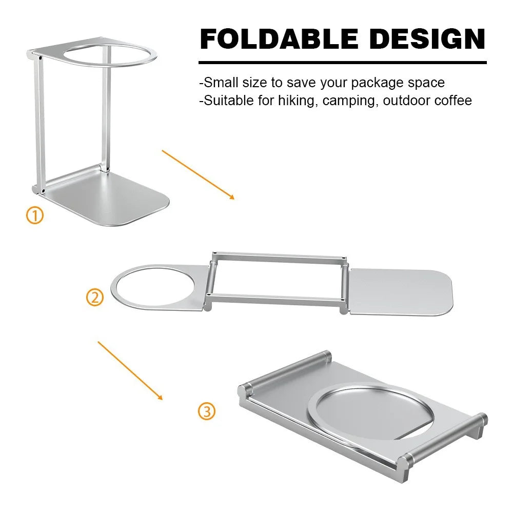 Universal Portable Espresso Stand, Adjustable Metal Coffee Maker Holder for Wacaco Nanopresso & Minipresso, Outdoor Camping Hiki