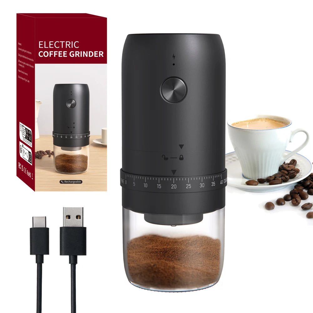 Wireless Coffee Grinder, 40 Adjustable Grinding Settings, Portable Electric Grinder, Suitable for Espresso, French Press